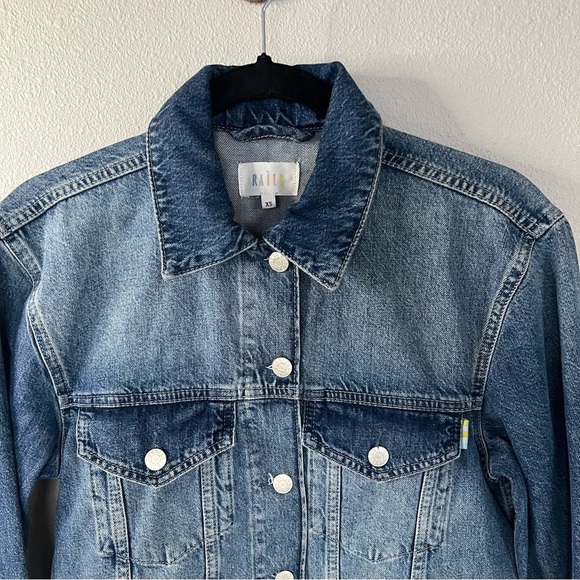 Rails Grove Boyfriend Trucker Jean Jacket Indigo Haze Blue Denim Casual Women XS - Picture 4 of 13